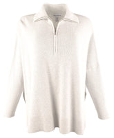 Women's Shimmer Bonita Half Zip Long Sleeved Poncho Top PGH S/M Pearl Grey Heather